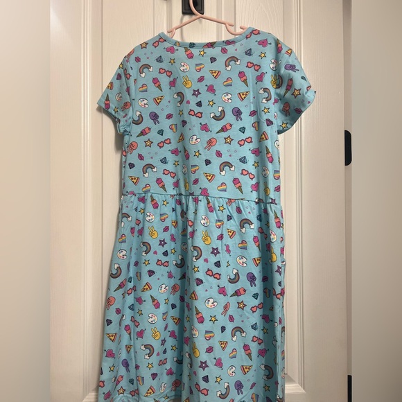 The Children's Place Blue Dress with Colorful Icons - Picture 4 of 5